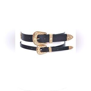 Black Western Concho Statement Belt